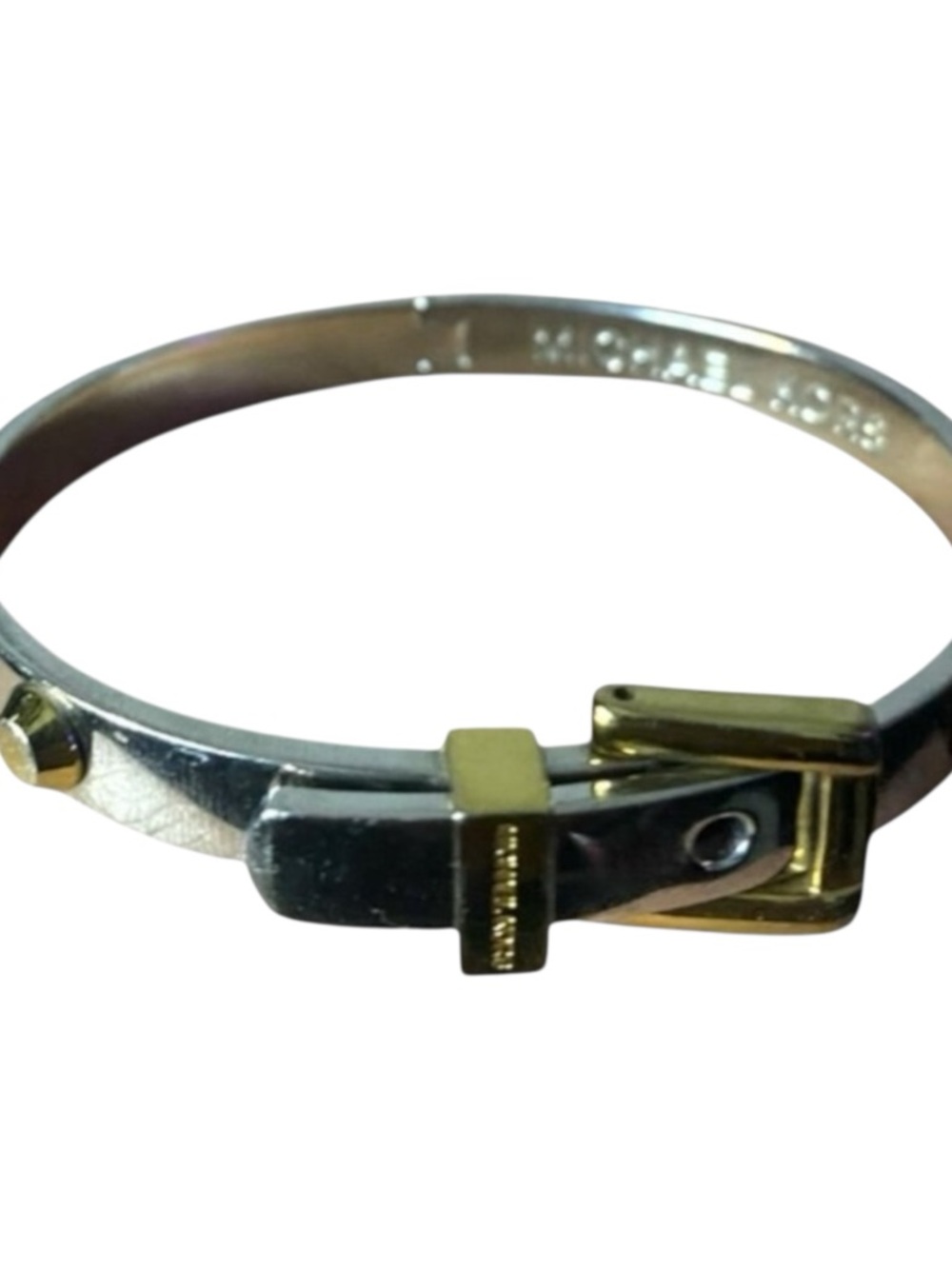 Michael Kors Two-Tone Silver and Gold Kolby Bucket Bangled Bracelet